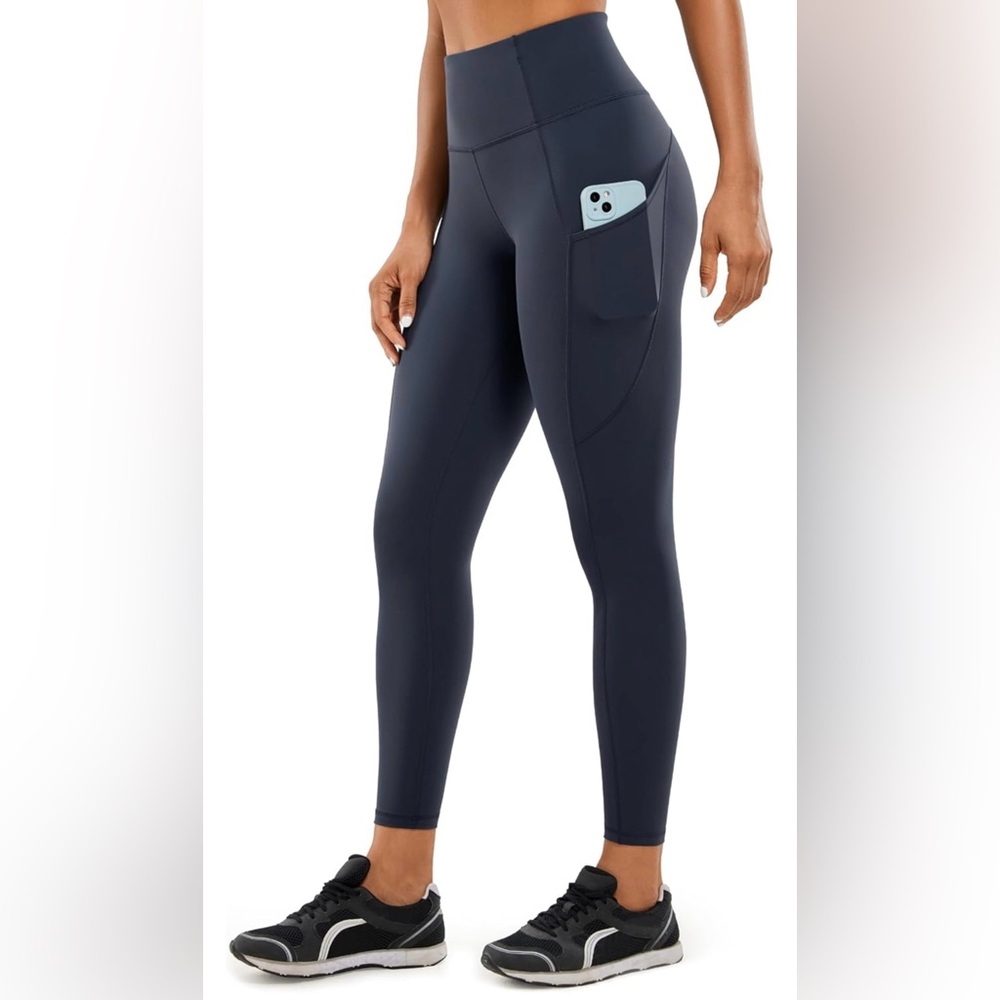 Women’s CRZ YOGA Workout Leggings 25'' - High Waisted - Navy - Size Large